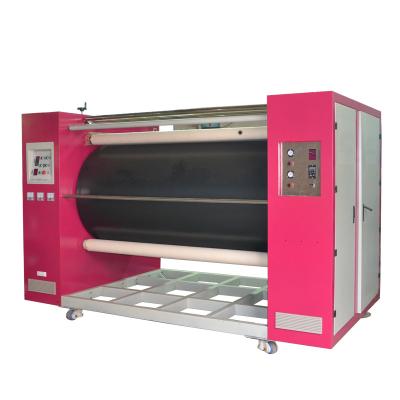 China Garment Shops 100cm/1.9M High Speed ​​Oil Drum Roll Up 2 Rolls Sublimation Calender Heat Transfer Press Machine For Fabric/T-shirt/Banner/Sailing for sale