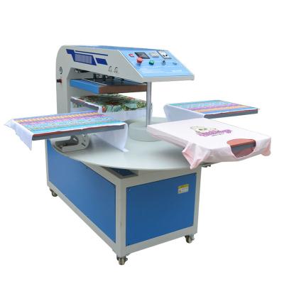 China Garment Fabric Textile Factory Price 40x50cm Carousel 4 Station Heat Press Machine for Pillow/T-shirt/Polo Sportswear Printing for sale