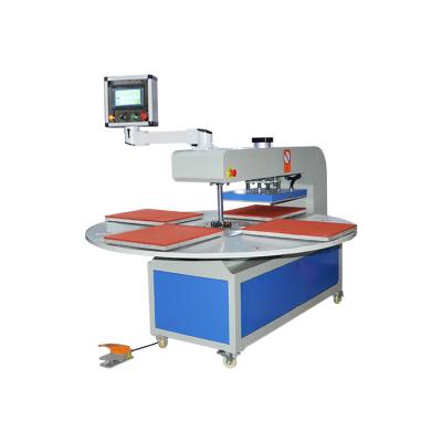 China Automatic Garment/Textile Carousel 4 Paddle Sublimation Heat Press Machine with 5 Different Size Plates for Cloth/T-shirt/Bags/Jersey/Uniform for sale