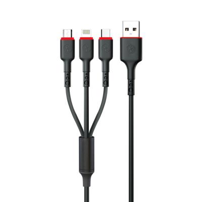 China New Hot Selling Video Game Player Design Band 3 in 1 Cable Fast Charging 5A akekio for Huawei for Samsung Mobile Phone Data Cable for sale