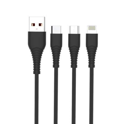 China Wholesale Factory Discount MP3/MP4 Player Akekio UC10 2.4A Data Cable For Samsung For Huawei For Iphone V8 USB C Mobile Phones Charge Cable for sale