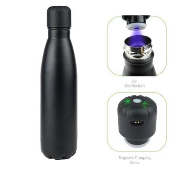 China Disposable Wholesale Temperature Sensor LED Stainless Steel Vacuum Display Smart Water Bottle UV Vacuum Flask for sale