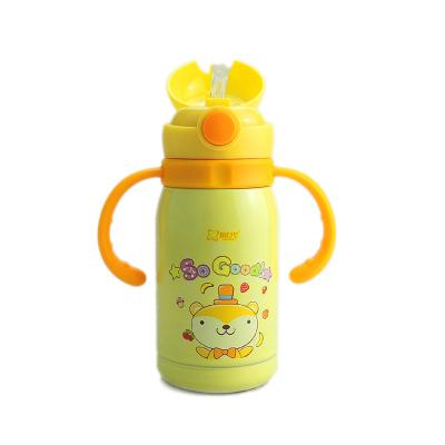 China Kids Viable Unicorn Pattern Cute 14 Ounce Vacuum Flask Stainless Steel Insulated Water Bottles With Straw Lid for sale