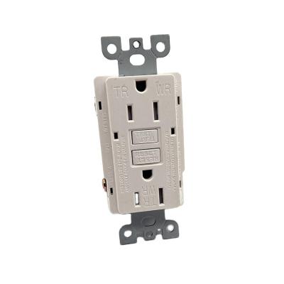 China 15A Gfci Residential/General Purpose 2 Outlet American Standard Sockets 6 Holes Lamp Switch Tamper Resistant Wall Outlets Operate Electrical Outlet Outlet for sale