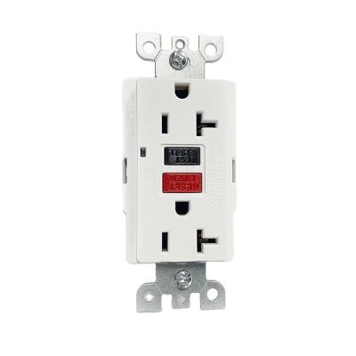 China tamper & South America weather resistant self-test 20Amp hotsale 125V tamper resistant GFI GFCI socket wall outlet receptacle wall plate for sale