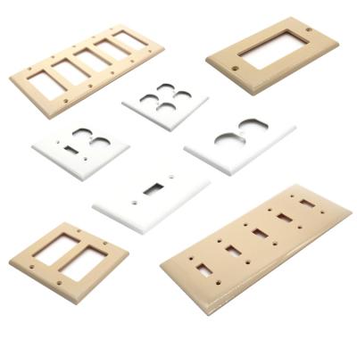 China Factory Price High Quality Durable 4-Gang Decroative / GFCI Electroplate American Standard Outlet Wall Plate for sale