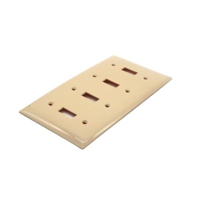 China Popular Decorator 8 Strip Wall Plate OEM Wall Switch Socket Outlet Electrical Connection 4 Pcs Popular Screws Wallplate for sale