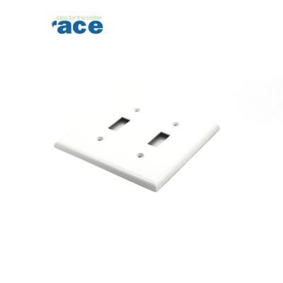 China Outlet Connection Wholesale 2 Gang Electrical Inverter 2PC Screws US Standard Electrical Wall Switch Plate for sale