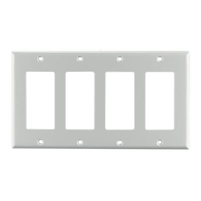 China Electrical Strip Connection 4 Outlet Panel Wall Cover Single Socket Light Plastic Switch Covers Decorate GFCI Wall Plate for sale