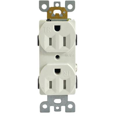 China New NEMA 5-15R Quad Duplex Smart 15 Amp 125V AC Wall Outlet American Standard Residential / General Purpose Heavy Duty Tamper Outlets With U L Listed for sale