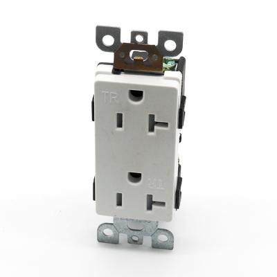 China Residential / General Purpose NEMA 5-20 Decorums Duplex Electrical Outlet 125V Wall Outlet 20amp Duplex Receptacle for sale