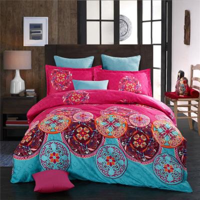 China Nondisposable Luxuriant in Design 3ps 100% Polyester Fiber Sheet Printed Bedding Twin Set for sale