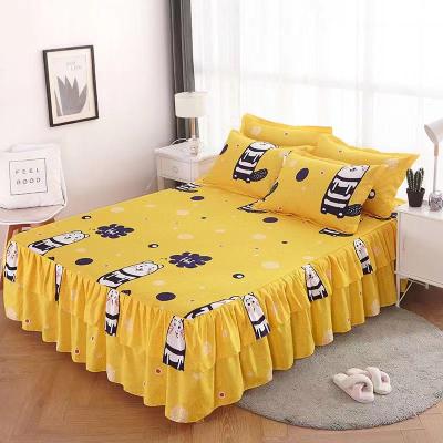 China Popular plants and flowers durable popular style printing and dyeing simple dustproof bedspread for sale