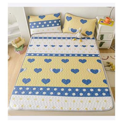 China High quality foldable three-piece washable thick non-slip cartoons latex ice cream pad set for bed room. for sale