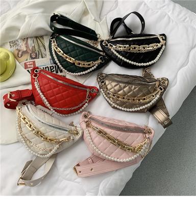 China Wholesale New Fashion Waist Bag Front Chest Bag PU Sling Bag Leather Waterproof Handbags Easily Carry For Women 2021 for sale