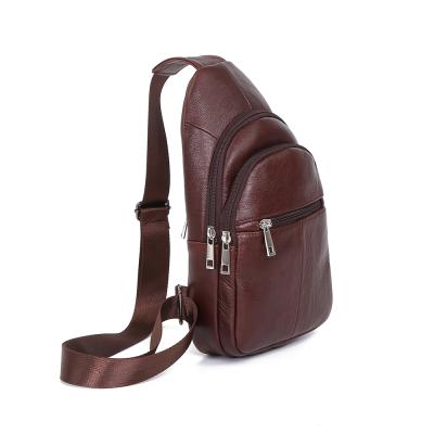 China Genuine Cowhide Daily Bag Mens Shoulder Chest Bag Cross - Body Chest Bag Single Shoulder for sale