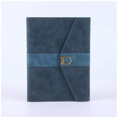 China Hot-selling PU Planner Eco-Friendly Threefold Paper Notebook Leather Notebook With Latch for sale