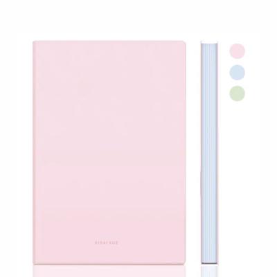 China Creative Custom Colored Leather Diary Notebook PU A5 Softcover Planner With Color Edge for sale