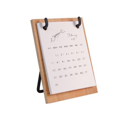 China Table Calendar 2021 New Arrival Custom Table Calendar Wooden High Quality Desk Calendar for sale