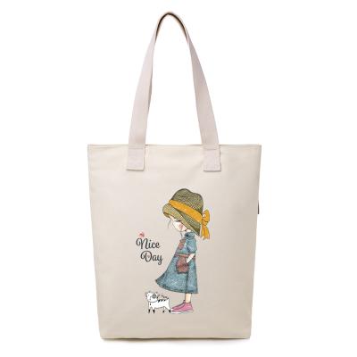 China Custom Made Eco-Friendly Manufacturer Eco-Friendly Canvas Fabric Tote Shopping Bag With Cute Logo for sale