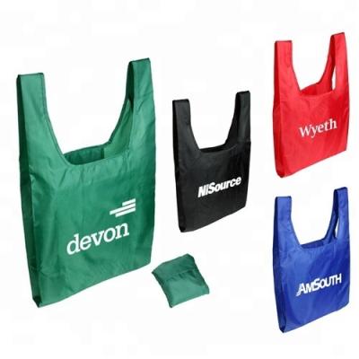 China Eco - Friendly Foldable Shopping Bags In Pocket Custom Shopping Bag With Logo Tote Bags for sale