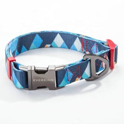 China Luxury DETACHED Pattern Sublimation Heat Transfer Hunting Dog Collar Printing Tactical Dog Collar for sale