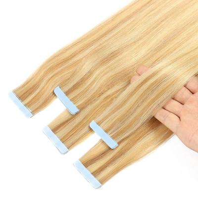 China Double Wave Silky Straight Pulled Skin Weft Tape In Hair Extensions African American Human Tape In Hair for sale