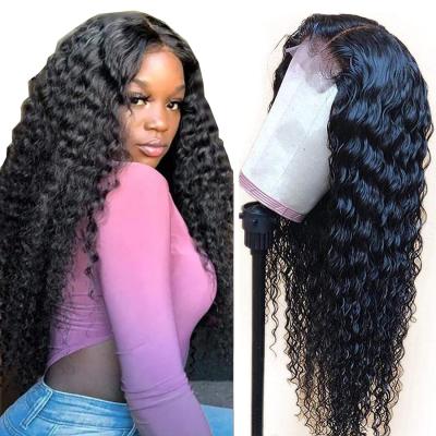 China Excellent Quality 13X6 Curly Hair Silky Straight Wave 100% Lace Front Wig, Water Curls Wig, Indian Waterwave 110% Density Lace Wig for sale