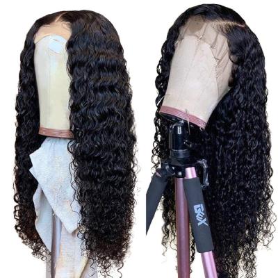 China 100% Silky Straight Wave Cuticle Aligned Brazilian Hair Mink Brazilian Hair Full Transparent Full Lace Wigs 13*6 HD Virgin Hair Deep Wave Lace Wig for sale