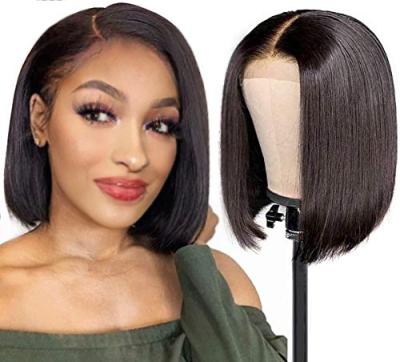 China Wholesale Silky Straight Wave Yaki Straight Wig, 4x4 Bob Full Virgin Brazilian Wig, Cuticle Aligned Lace Closure Hair Wig for sale