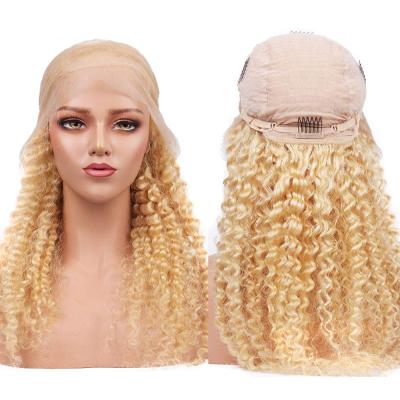 China Best Quality 613 Silky Straight Wave Blonde Hair Wigs, 100% Brazilian Straight Remy Human Hair Lace Front Wig for sale