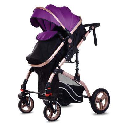 China High Landscape Safe Baby Stroller Can Sit And Lie Two-Way Four-Wheel Shock Absorbing Folding 3 In 1 for sale