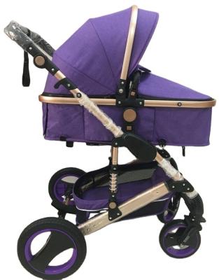 China Safe Factory Lightweight Baby Stroller Compact Fold Four Wheel Shock Absorption for sale