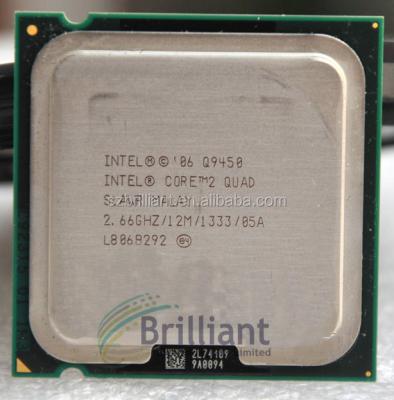 China Desktop lntel core 2 quad Q9450 q9450 cpu processor socket 775 desktop CPU75 (2.66Ghz/12M /1333GHz) for sale