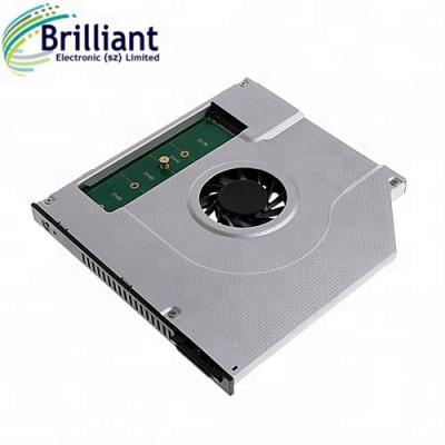 China High quality pcb board (NGFF) board multi board ssd cart m.2 ssd caddy for dvd rom hdd caddy with a fan for latop asus latop acer notebook dell laptops by L-enovo for sale