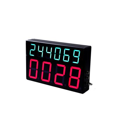 China Industrial Sport Series 4.5 Inch 6 Digit (With Timer) JDMS Led Display Screen Indoor Meter Wall Mounted Digital Timer RPM Tachometer Counter for sale