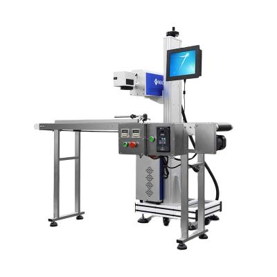 China Laser Marking Customized Production Line Flying Laser Wire Marking Machine For Plastic Bottle for sale