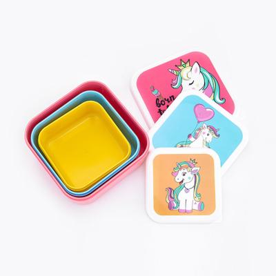 China Custom Adult School Set Bottle Kids Food Bento Eco Friendly Recyclable Layered Plastic Kids Lunch Box Microwavable For Kids for sale