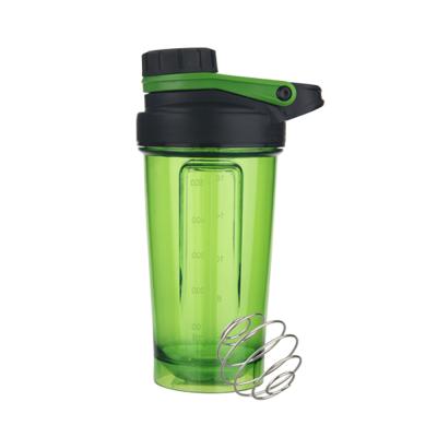 China 710ml Protein Water Shaker Bottle For Gym With Sustainable Plastic Bounce Lid for sale