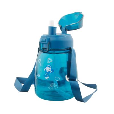 China Custom Sustainable 1100Ml Flip Lid Water Bottle Wide Mouth Kids Water Bottle With Straw for sale