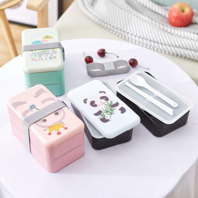 China New Product Microwavable Ideas Custom Logo Plastic Take Away Japanese Kids Food Storage Container Lunch Bento Box for sale