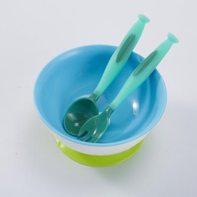 China Hot Selling Amazon Children's Silicone Baby Bowl Food Grade Silicone Baby Suction Dish Suction Cup With Spoon for sale