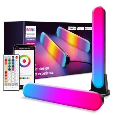 China Modern Mood Lighting Pair And Colored Dimmable Rainbow RGBIC LED Indoor Corner Light Remote Control Lights for sale