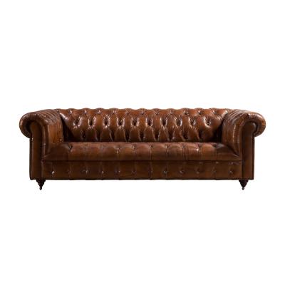 China Vintage Adjustable Luxury Living Room Genuine Leather Material Sofa (Other) for sale