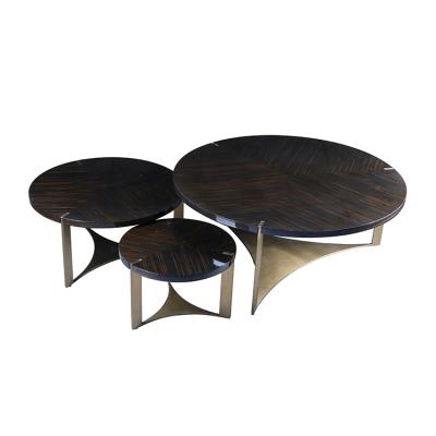 China (Other) Adjustable Modern Furniture Coffee Table Tea Table Leisure Center Table With Metal Gold Frame for sale