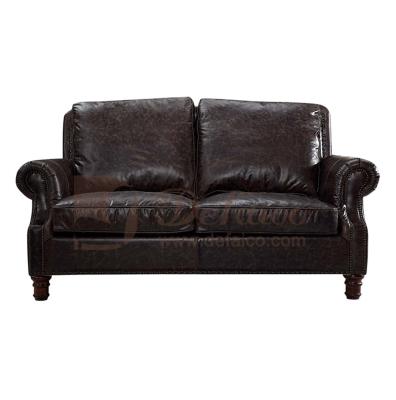 China Antique Replica European Vintage (Other) Adjustable Leather Solid Wood French Sofa Furniture for sale