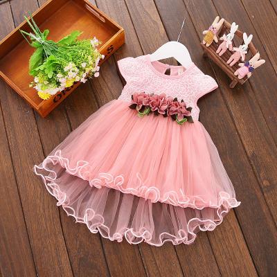 China Beautiful China Huzhou Princess Little Girl Dress Kids Summer Breathable Lace Infant Party Dresses for sale