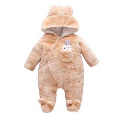 China Long Sleeve Winter 2022 Baby Rompers Hooded Coat Baby Rompers Infant Toddler Clothing Jumpsuit Cartoon Long Sleeve Baby Overalls for sale