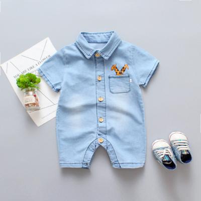 China Summer Eco-Friendly Washable Breathable Newborn Baby Overalls Baby Ropa De Bebe Ropa Cotton Short Sleeve Romper for sale