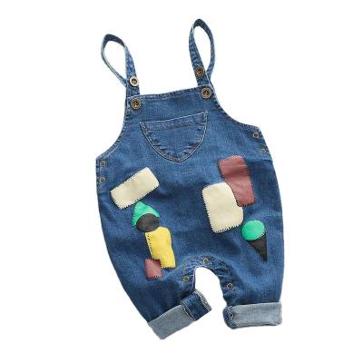 China Wholesale sleeveless baby jeans romper fasion support OEM comfortable denim jumpsuits spring and fall jeasns romper for sale